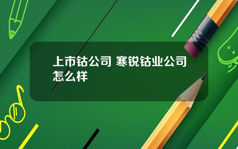 上市钴公司 寒锐钴业公司怎么样